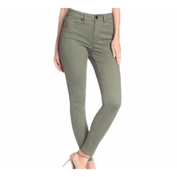 NWT Seven7 Skinny Jeans High-Rise Stretch Lichen Green-Olive Size 6 - Picture 1 of 6